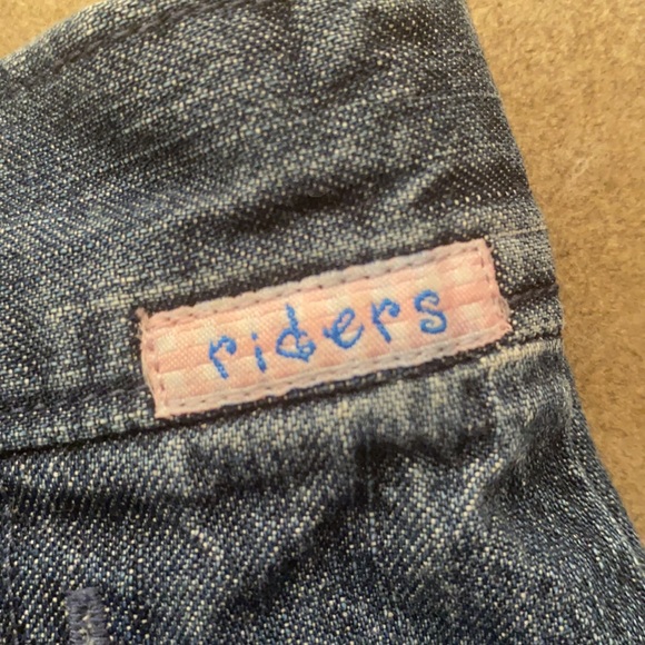 Girls Denim Skirt Riders Jean 18 month old skirt Pink Ribbons vintage EUC - Picture 4 of 4